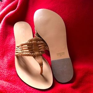 Tan colored Leather sandals. Size 9 medium.